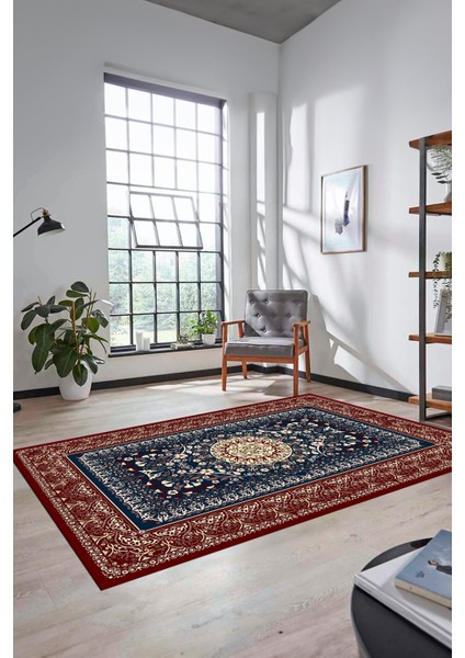 Şık Klasik Desen Dijital Kaymaz Taban Yıkanabilir Yolluk Mutfak Salon Halısı, Klasik-14-Bordo, indirimleri