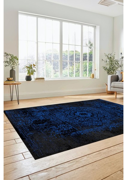 Renkli Klasik Desen Dijital Kaymaz Taban Yıkanabilir Yolluk Mutfak Salon Halısı, Klasik-12-Mavi, modelleri