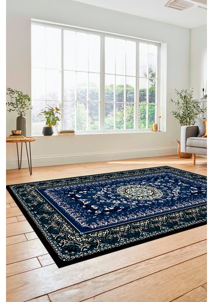 Şık Klasik Desen Dijital Kaymaz Taban Yıkanabilir Yolluk Mutfak Salon Halısı, Klasik-14-Mavi, modelleri