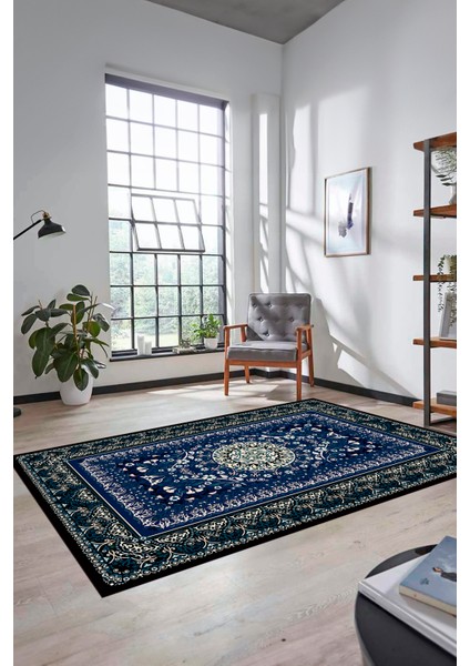 Şık Klasik Desen Dijital Kaymaz Taban Yıkanabilir Yolluk Mutfak Salon Halısı, Klasik-14-Mavi, indirimleri