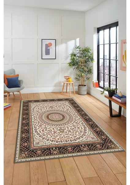 Klasik Desenli Dijital Kaymaz Yıkanabilir Yolluk Mutfak Koridor Salon Halısı, Klasik-21-Krem, fırsatları