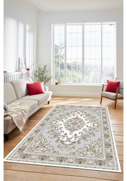 Klasik Desenli Dijital Kaymaz Yıkanabilir Yolluk Mutfak Salon Halısı, Klasik-23-Renkli, indirimleri