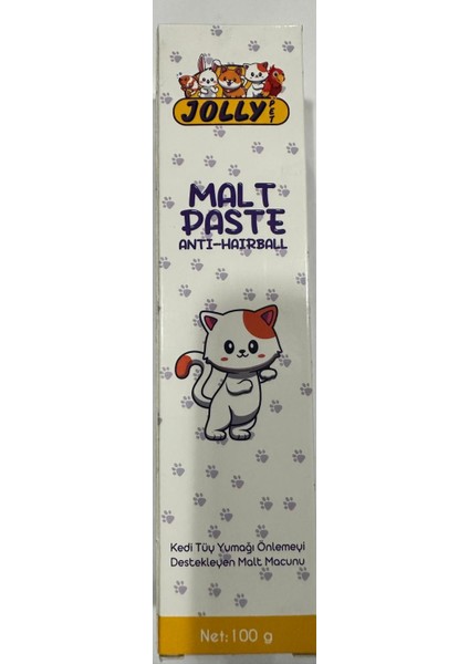 Jollypet Malt Paste Kedi Tüy Yumağı Önlemeyi Destekleyen Malt Macun 100 gr