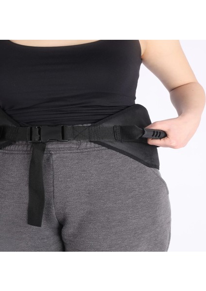 Siyah Renk Hasta Yürüyüş Destek ve Denge Kemeri Hasta Taşıma Aparatı 80-100 kg