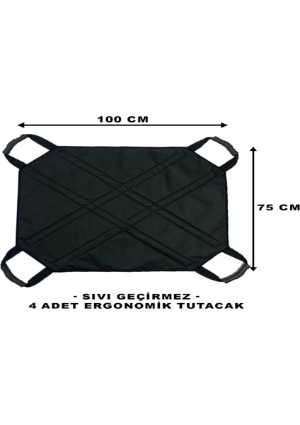 Yatakta Taşıma Koltuğu Döndürme Aparatı, 4 Ergonomik Kayışlı Hasta Yardımı Ekipmanı