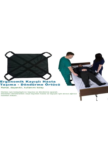 Yatakta Taşıma Koltuğu Döndürme Aparatı, 4 Ergonomik Kayışlı Hasta Yardımı Ekipmanı