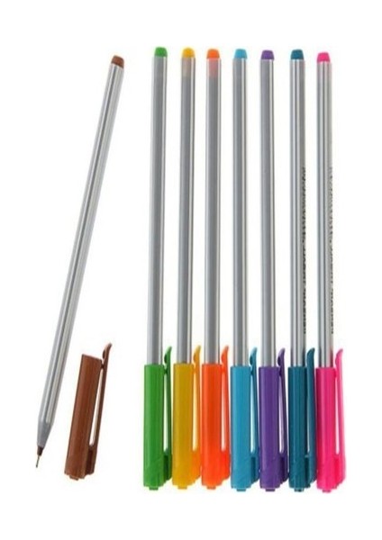 Tükenmez Kalem Renkli 8'li modelleri