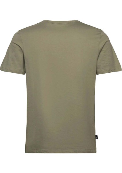 Linear Logo Erkek Haki Yuvarlak Yaka Tişört fiyatları