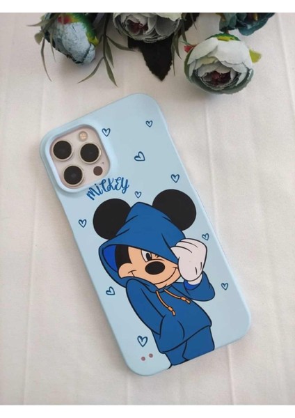 Kristal Teknoloji iPhone 13 Uyumlu Mickey Desenli 360 Ön Arka Full Korumalı  Kılıf