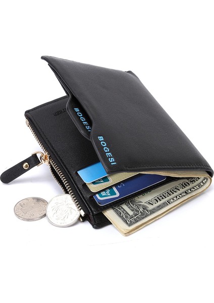 Erkek Cüzdan Dilek Ae Erkek Yeni Cüzdan Kart Tutucu Kısa Cüzdan Erkek Bozuk Para Cüzdanı Fermuarlı Çanta (Yurt Dışından)