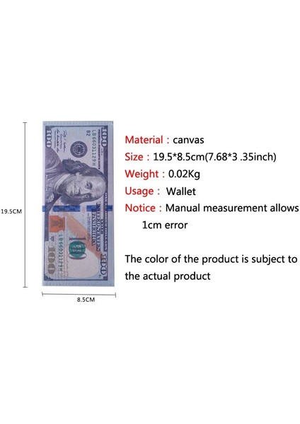 Moda Trendi Hafif Baskılı Ince Ince Cüzdan Para Klipleri Dolar Kanvas Nakit Erkek Hediye Cüzdan Kız Carteira Masculina (Yurt Dışından) fırsatları