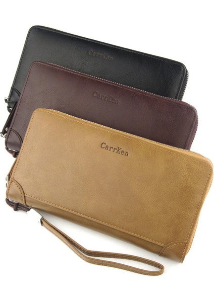 Yeni Erkek Uzun Cüzdan Çok Fonksiyonlu Fermuarlı Debriyaj Avrupa ve Amerikan Erkek Çantası Spot Doğrudan Satış (Yurt Dışından)