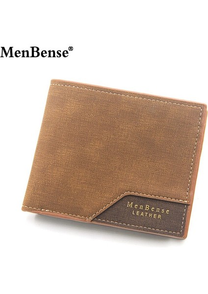 Kısa Erkek Cüzdan Patchwork Küçük Pu Üç Kat Adam Portafoglio Uomo Erkek Cüzdan Deri Hakiki Portemonnee Carteira Masculina (Yurt Dışından)