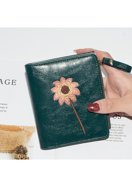 2021 Yeni Bayan Cüzdan Retro Moda Ins Basit Küçük Taze Fermuar Amp; Hasp Öğrenci Cüzdanı (Yurt Dışından)