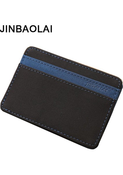 Jınbaolaı Fırçalama Deri Kredi Kartı Cüzdan Erkek Moda Kadın Çantalar Sihirli Küçük Cüzdan Mini Para Klipleri Yeni Tasarım Kısa Çanta (Yurt Dışından)