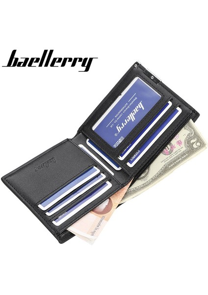 Baellerry Kısa Erkek Cüzdan Ücretsiz Isim Gravür Kpop Ince Kart Tutucu Lüks Erkek Cüzdan Küçük Para Klipleri Marka Erkek Çantalar (Yurt Dışından)