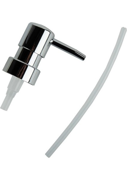 Gümüş Sabun Pompası Losyon Dispenseri Yuvarlak Kafa Banyo Sıvı Sabunluk Tuvalet El Losyon Şampuan Pompası Tüp Aksesuarlarını Değiştirin (Yurt Dışından)