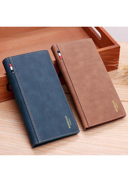 Erkek Cüzdan Uzun Debriyaj Moda Basit Büyük Kapasiteli Çok Fonksiyonlu Tasarımcı Cüzdan Lüks Marka Para Çantası Kart Sahibinin (Yurt Dışından)