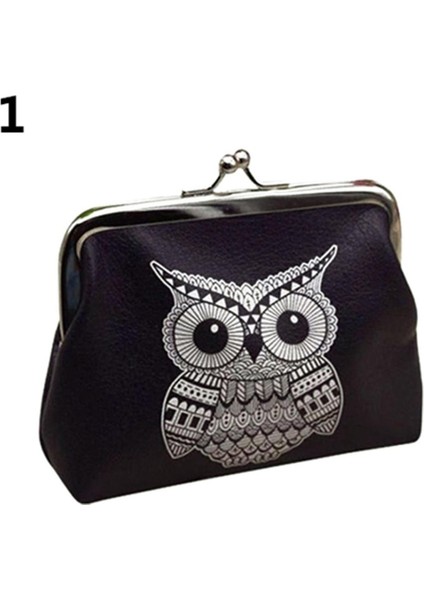Kadın Vintage Sevimli Baykuş Desenli Küçük Cüzdan Çile Çanta Clutc-H Çanta Çanta (Yurt Dışından)