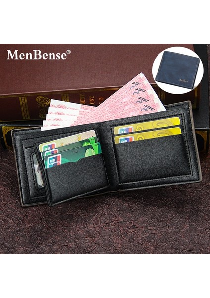 Menbense Cüzdan Yüksek Kaliteli Lüks Cüzdan Pu Deri Mini Cüzdan Kısa Debriyaj Kart Çantası Rahat Moda Çanta (Yurt Dışından)