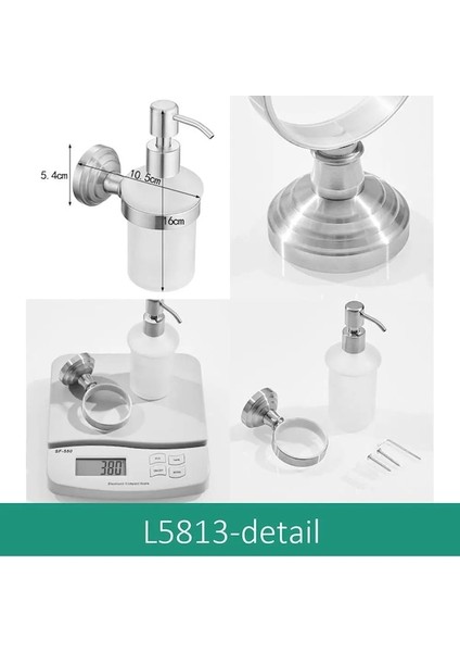 L9813-BANYO Sıvı Sabunluk Duvara Monte 304 Paslanmaz Çelik Fırça Bickel Bitmiş Şampuan Sabunluk ML9313 (Yurt Dışından) indirimleri