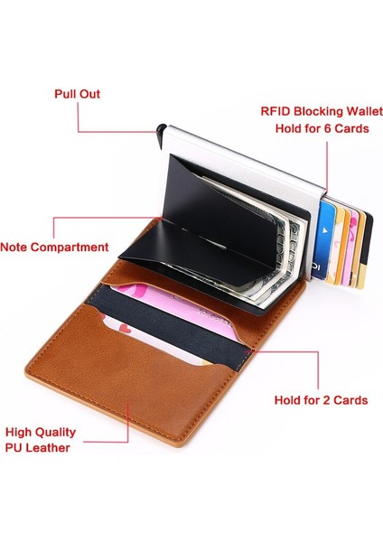 Bısı Goro Akıllı Cüzdan Erkekler ve Kadınlar Için Alüminyum Kutu Kredi Kartı Tutucu Mini Cüzdan Güvenlik Rfıd Tutucu Açılır Debriyaj Kart Kılıfı (Yurt Dışından) fiyatları