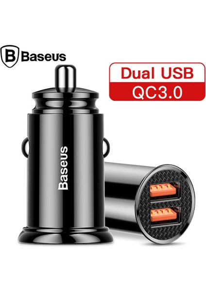 Baseus Circular Plastic A+A 30W Dual Qc3.0 Hızlı Araç Şarj Cihazı Ccall-Yd0