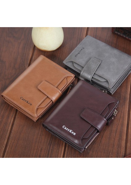 2021 Moda Erkek Bozuk Para Cüzdanı Cüzdan Rfıd Engelleme Erkek Deri Cüzdan Fermuarlı Kartvizitlik Kimlik Para Çantası Cüzdan Erkek (Yurt Dışından) fırsatları