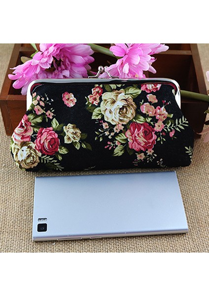 Kadın Bozuk Para Cüzdanı Para Çantası Kılıfı Cüzdan Anahtarları Kart Kesesi Büyük Çiçek Desenli Çile (Yurt Dışından) fiyatları