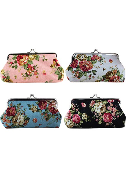 Kadın Bozuk Para Cüzdanı Para Çantası Kılıfı Cüzdan Anahtarları Kart Kesesi Büyük Çiçek Desenli Çile (Yurt Dışından) indirimleri