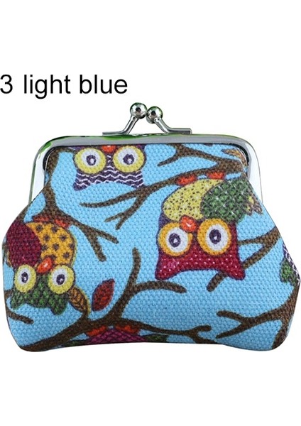 Kadınlar Sevimli Çok Renkli Baykuş Baskılı Sikke Çanta Cüzdan Kanvas Kese Para Çantası (Yurt Dışından) modelleri