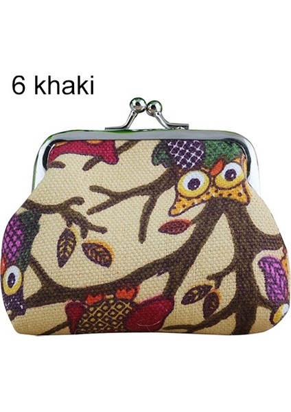 Kadınlar Sevimli Çok Renkli Baykuş Baskılı Sikke Çanta Cüzdan Kanvas Kese Para Çantası (Yurt Dışından) fırsatları