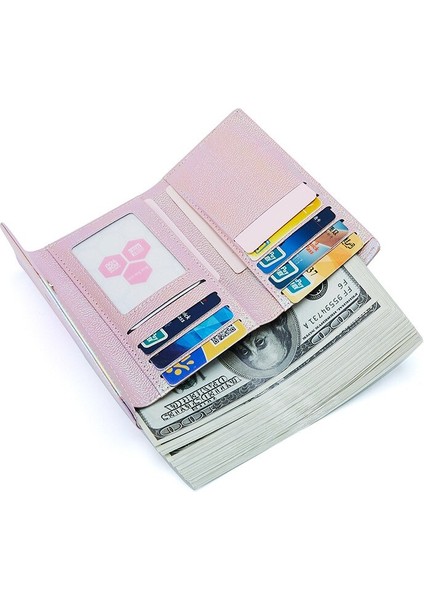 Yızhong Deri Bayan ve Çantalar Lazer Degrade Kapak Kadın Çanta Kart Sahibinin Carteras Bayanlar Cüzdan (Yurt Dışından) fırsatları