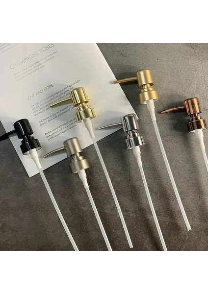 Altın Sabun Pompası Kafası Sıvı Losyon Dispenseri Kafası Banyo Sabun Şişesi Basın Memesi Banyo El Losyon Şampuan Pompası Tüpünü Değiştirin (Yurt Dışından) fiyatları