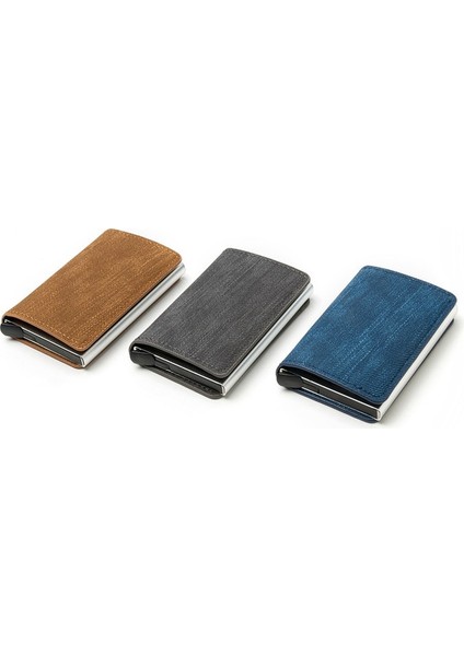 Bycobecy Özelleştirilmiş Kartlıklı Cüzdan Erkekler Rfıd Engelleme Koruma Cüzdan Iş Kredi Kartı Tutucu Çanta Cüzdan (Yurt Dışından) fırsatları