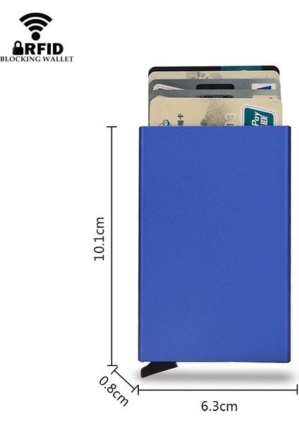 Rfid Kartlıklı Cüzdan Metal Pop Up Minimalist Ince Ince Erkek Kadın Cüzdan Lüks Marka Küçük Çanta Vallet Cüzdanlar Erkekler Için 2022 (Yurt Dışından)