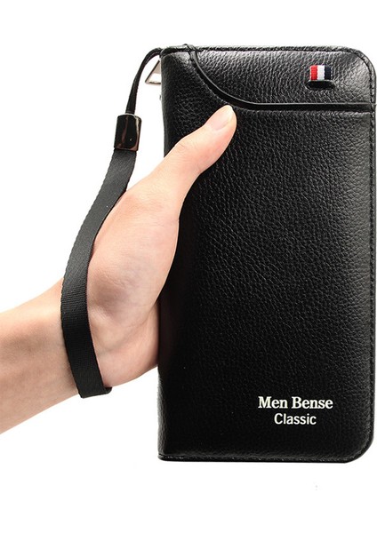 Yeni Ürün Uzun Cüzdan Erkek Fermuarlı Çoklu Kart Büyük Kapasiteli Erkek El Çantası Moda Rahat Uzun Erkek Cüzdanı (Yurt Dışından) indirimleri