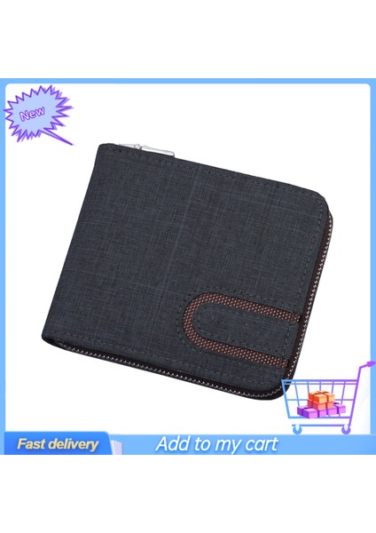 Erkekler Moda Bifold Çoklu Kart Yuvaları Cüzdan Kart Nakit Kısa Tutucu Bozuk Para Cüzdanı (Yurt Dışından) fırsatları