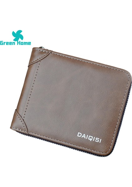 Yeşil Ev Erkek Çanta Kısa Retro Nedensel Erkek Para Çantası Kimlik Kartı Tutucu (Yurt Dışından) fiyatları