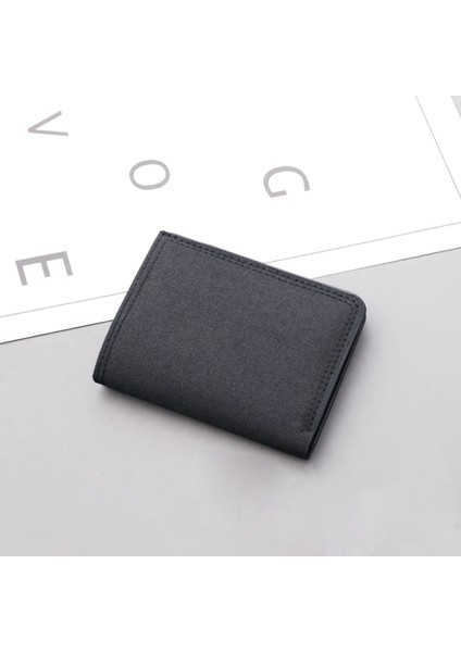 Tuval Erkek Cüzdan Kartlıklı Cüzdan Erkek Para Çantası Kısa Kimlik/fotoğraf Tutucu 2022 Düz Renk Erkek Bozuk Para Cüzdanı Kredi Kartı Kılıfı Çantası (Yurt Dışından) modelleri