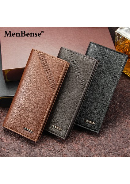 Menbense Yeni Erkek Cüzdan Uzun Moda Kabartmalı Manyetik Snap Artı Çevresi Çanta Çoklu Kart Yuvaları Erkek Cüzdan (Yurt Dışından)