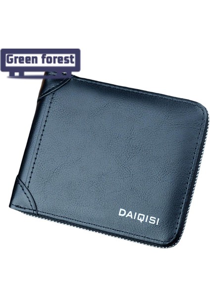 Yeşil Orman Erkek Çanta Kısa Erkek Çanta Cüzdan Kredi Kartı Not Tutucu (Yurt Dışından)