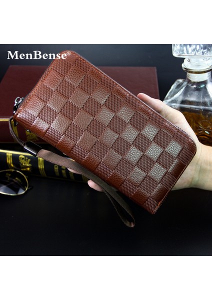Ekose Yeni Erkek Fermuarlı El Çantası Uzun Rahat Büyük Kapasiteli Erkek Cüzdanı Aliexpress'da (Yurt Dışından) modelleri