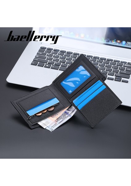 Baellerry 2022 Yeni Kısa Erkek Cüzdan Timsah Desen Marka Kart Tutucu Erkek Cüzdan Küçük Para Cebi Fotoğraf Tutucu Erkek Çanta (Yurt Dışından)