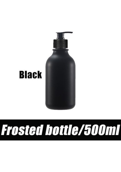 BUZLU-SIYAH-500ML-500ML Sabunluk Buzlu Doldurulabilir Şampuan Pompası Şişesi Sabun Losyon Kabı Sabun Pompası El Yıkama Banyo Aksesuarları (Yurt Dışından)