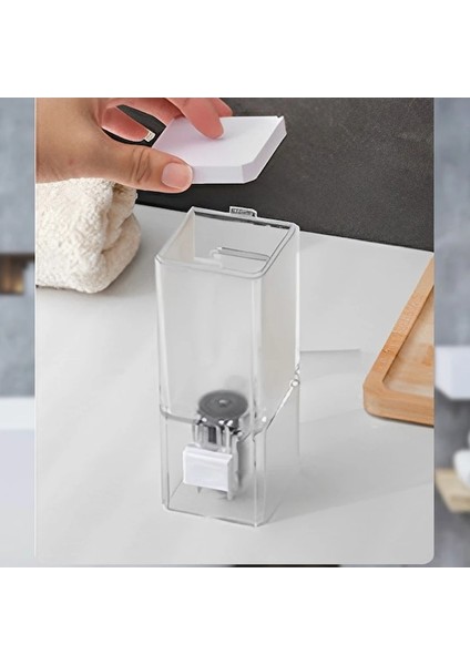 SMOOTH-250ML Manuel Sabunluk Şeffaf Duvara Monte Banyo Temizleyici Şampuan Duş Jeli Konteyner Şişe (Yurt Dışından) indirimleri