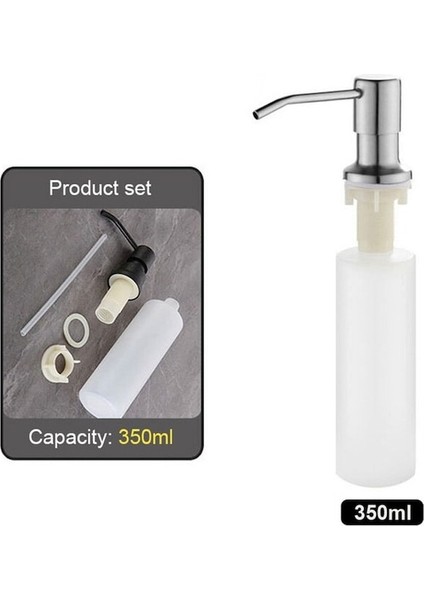 350 ml GÜMÜŞ-300/500 ml Mutfak Sıvı Sabunluk Pompaları Mutfak Banyo Sabunluk Lavabo Sabun Şişesi Mutfak Aracı Şişe Aksesuarları (Yurt Dışından)