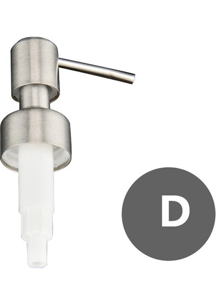 D-Paslanmaz Çelik Sabunluk Basın Pompası Kafa Losyon Pompası Kafa Memesi Bahar Pompa Kafası Banyo El Sıvı Şişe Seyahat Için (Yurt Dışından)