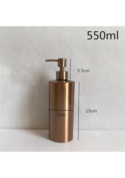 550ML-DWZ 304 Paslanmaz Çelik El Dezenfektanı Şişe Tezgah Sabunluk Gül Altın Sabunluk (Yurt Dışından)