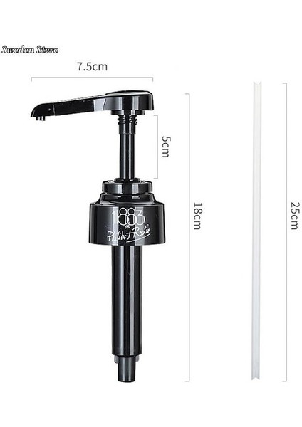 1 Adet Resim Olarak-1 Adet 10 ml Kahve Sebili Şurup Pompası Siyah Sıvı Dağıtıcı Şurup Için (Yurt Dışından)